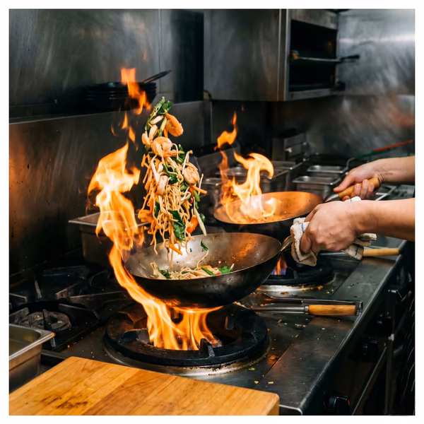 Пламя над воком